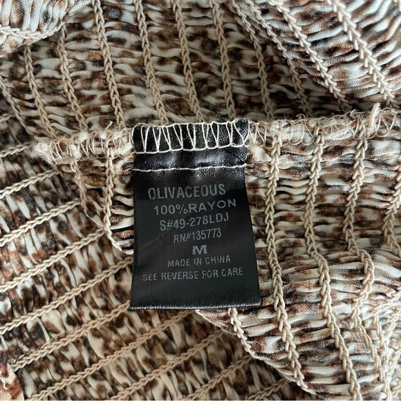 Smocked Animal Leopard Print Mini Dress MEDIUM - Picture 10 of 10